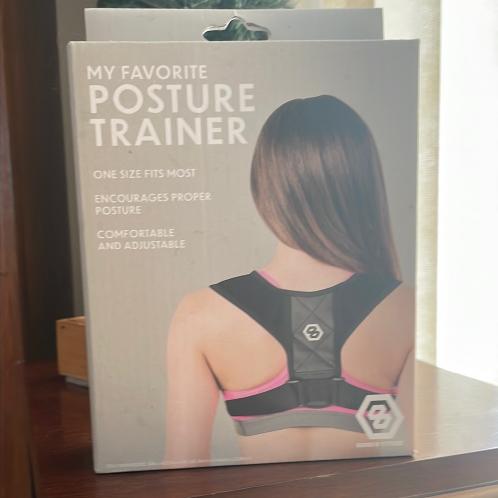 Posture Trainer with Black and Pink Straps